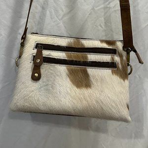 Crazy Heifers hairon cross body bag with so much space